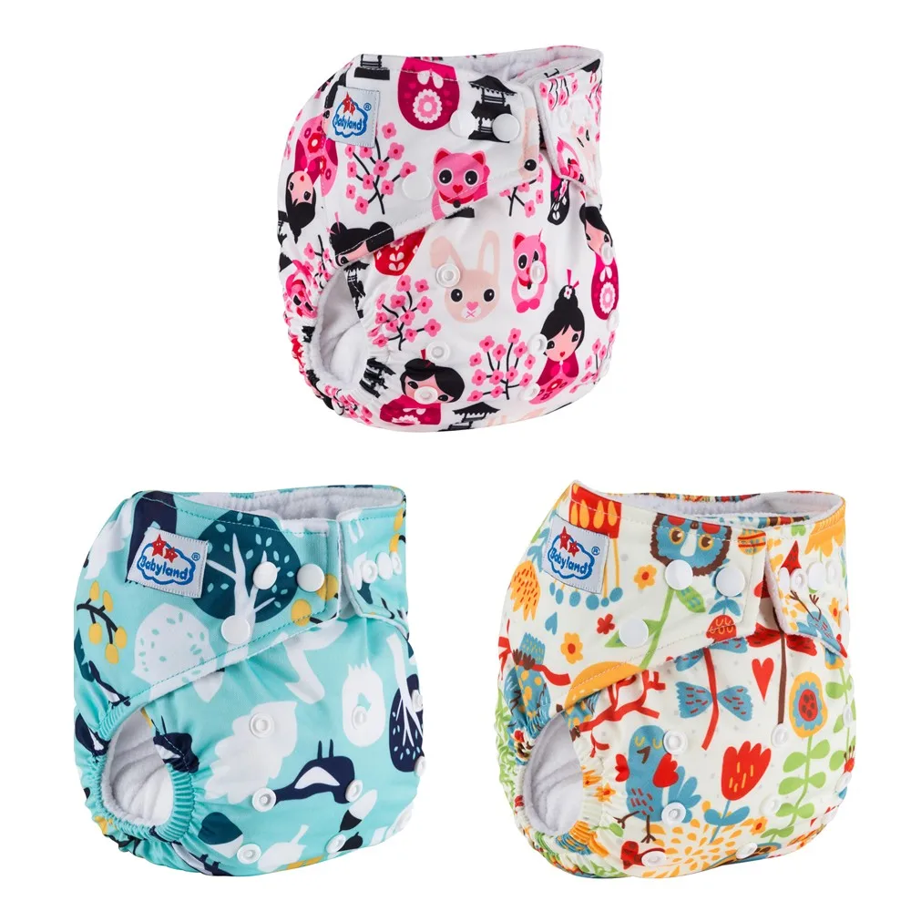 My Choice 35 pcs Babyland Pocket One Size Cloth Diapers High Quality+35 pcs Microfiber inserts Absorbers Baby Nappy  Day /Night