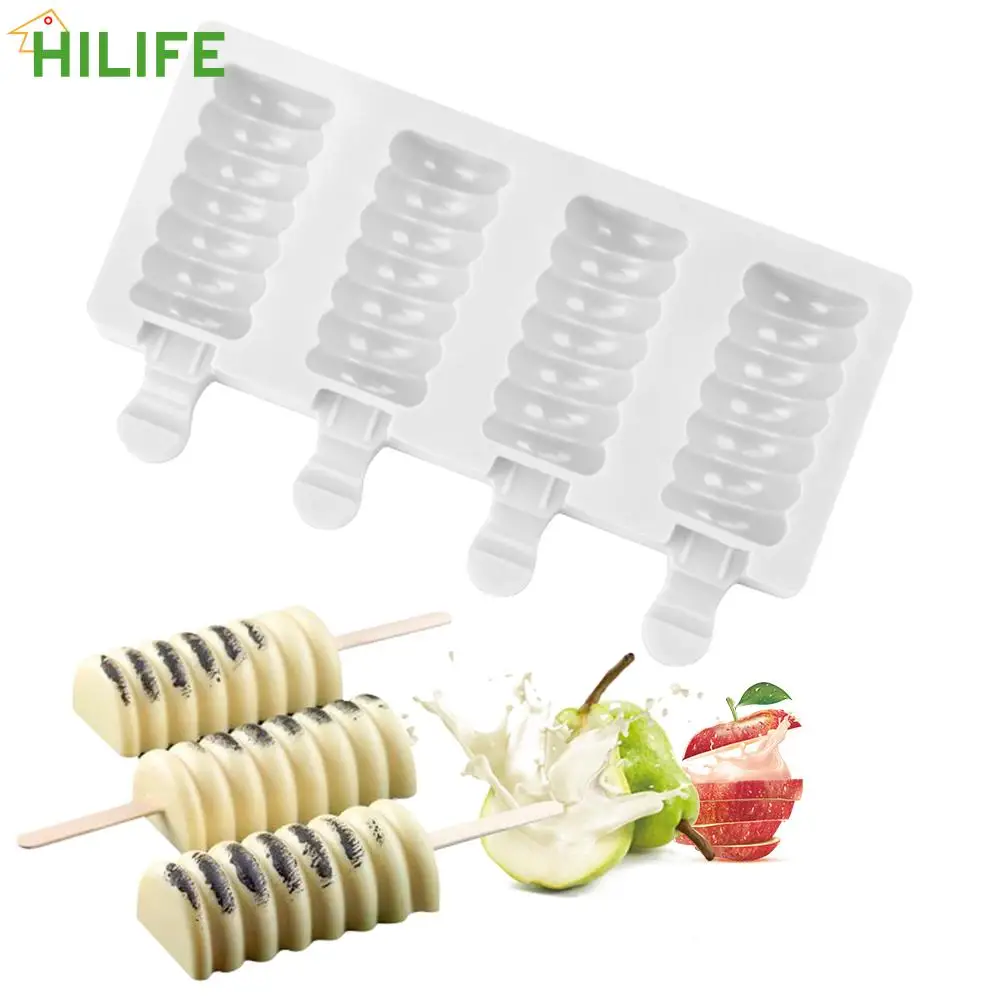 

Эскимо Плесень Силиконовый мороженого Форма случайного цвета Кухня инструменты DIY формочка для десерта лоток 4 полости домашние форма моро...