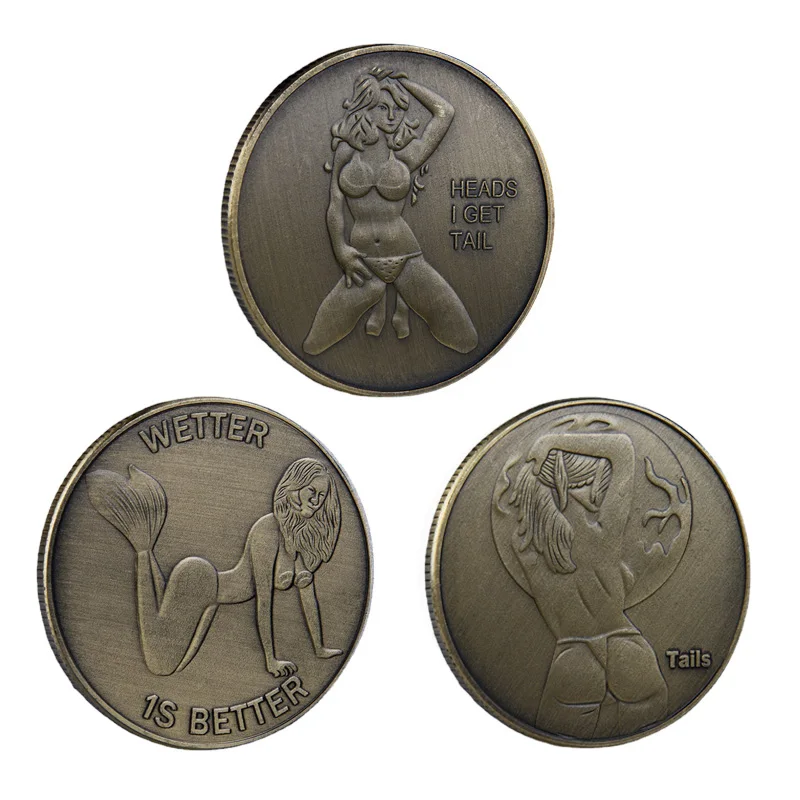 

New Collectible Sexy Coin Mermaid Goddess Challenge Coins Commemorative Bronzed Collection Souvenirs Gifts