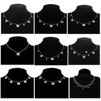 fashion necklaces butterfly necklace for women vintage multilayer moon star charm choker necklaces boho pendant jewelry