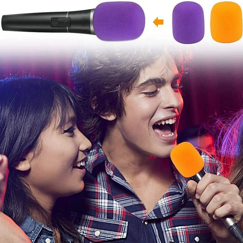 

50 Pack Handheld Stage Microphone Windscreen Foam Cover for Karaoke DJ Stage Performance