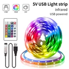 Светодиодная ленсветильник, 5 м, USB 2835, RGB светильник 5 в пост. Тока