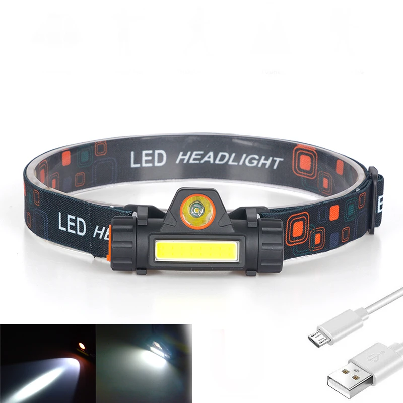 

T706 XPE COB LED Headlamp USB Rechargeable Headlight Outdoor Work Lamp Built In Battery Repairing Torch Flashlight Magnet Bottom