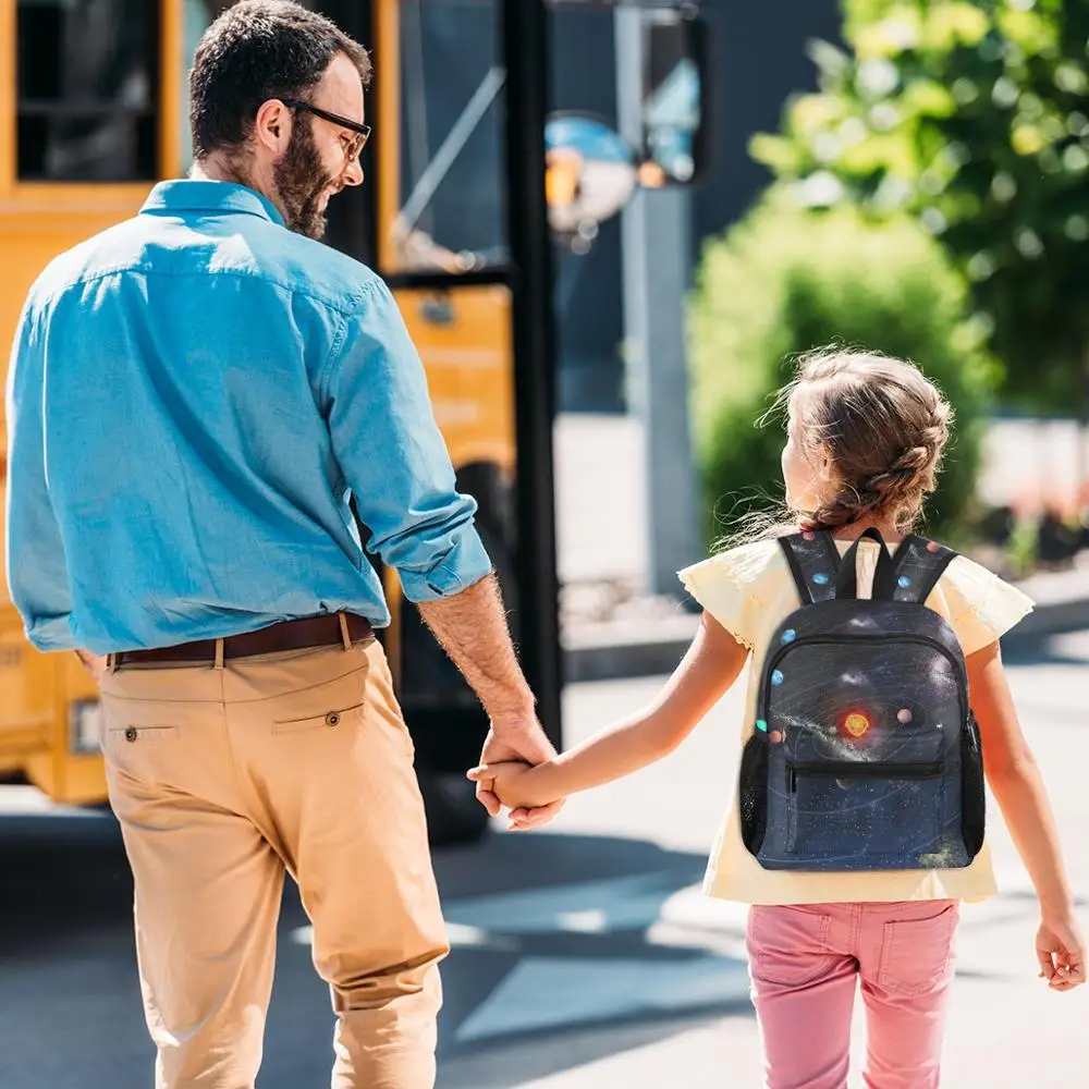 Лидер продаж школьные ранцы для девочек с солнечной системой Детский рюкзак
