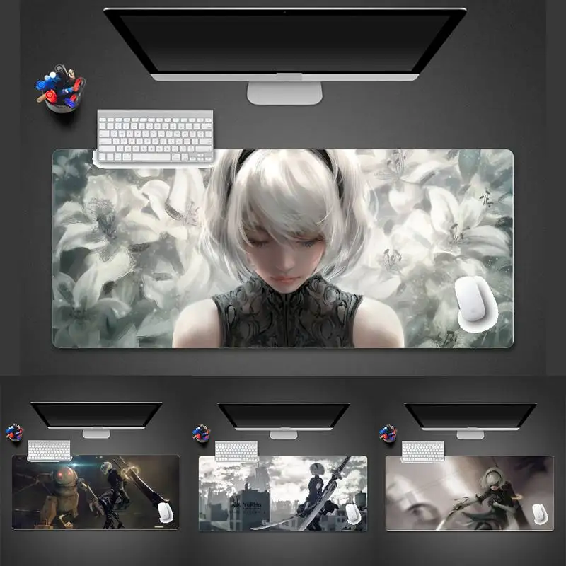 

nier game Keyboards Mat Rubber Gaming mousepad Desk Mat Desk Table Protect Game Work Mouse Mat pad X XL Non-slip Laptop Cushion