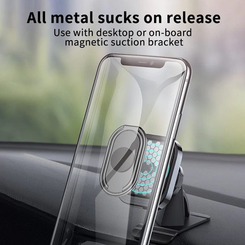 

Luxury Phone Ring Holder Finger Kickstand For Huawei Xiaomi Samsung Universal Magnetic Car Mount For iPhone iPad Tablets Stand