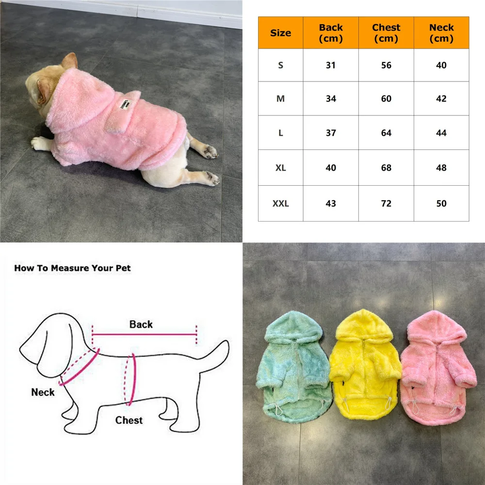

Bulldog Clothes French Bulldog Clothing Winter Pet Coat Hoodie Pug Welsh Corgi Shiba Inu Dog Costume Outfit Garment Dropshipping
