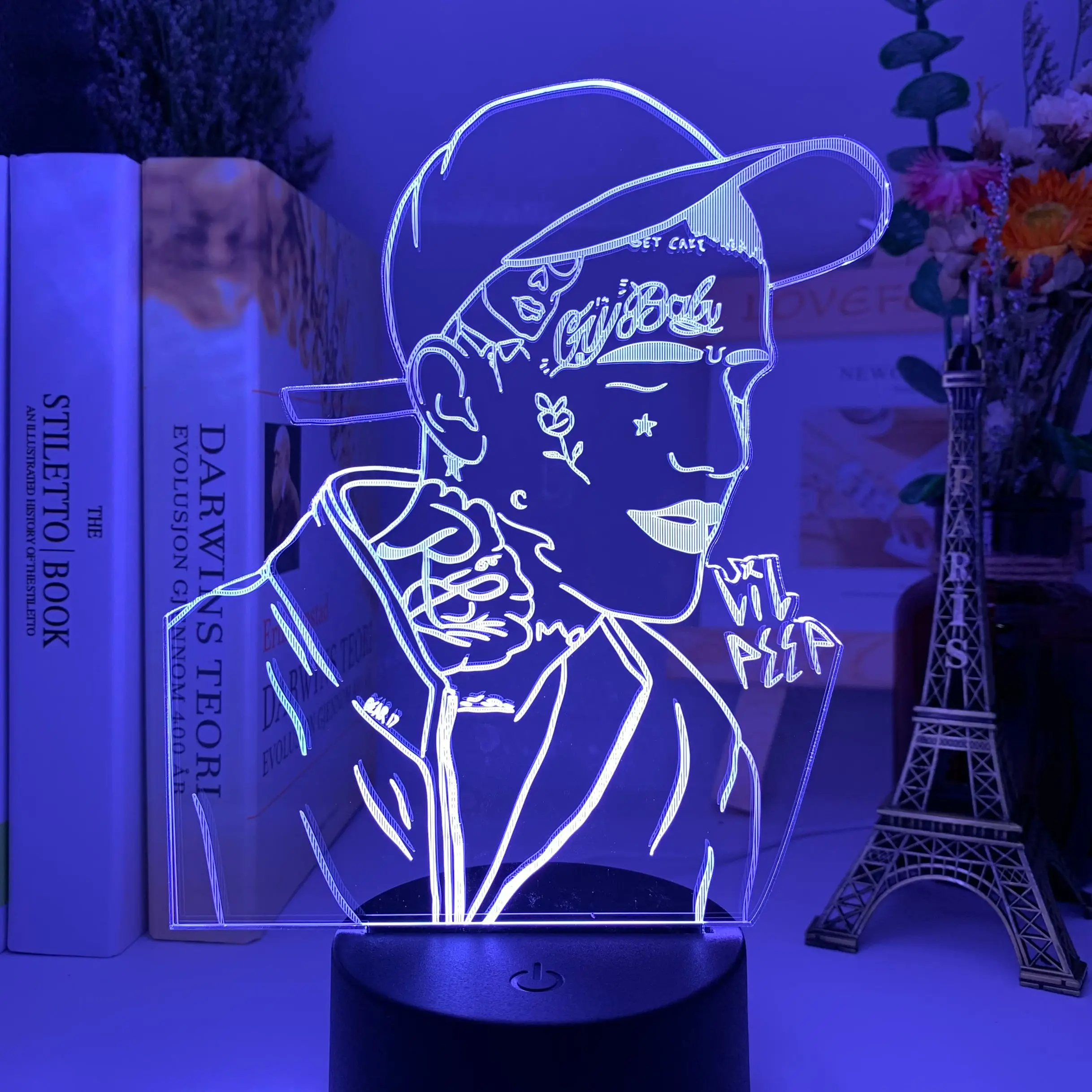 Американский рэпер Lil Peep светодиодный ночной Светильник Для Домашнее украшение