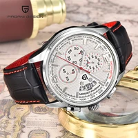 2021 pagani design fashion brand men quartz casual watches waterproof leather automatic date chronograph table relogio masculino