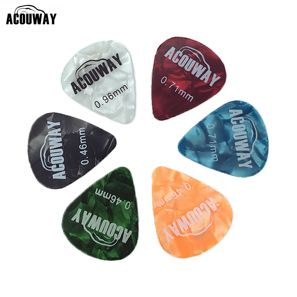 6-10 Pieces Celluloid Electric Guitar Picks Mediator Thickness 0.46 /0.71/0.96/1.2 MM Bass Ukulele Plectrum 31mm * 26mm | Спорт и