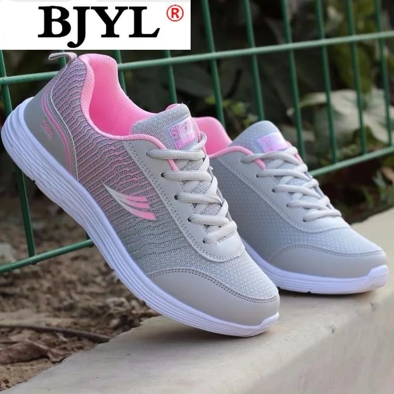 

Fashion Women Vulcanized Shoes Flats 2021 New Casual Ladies Shoes Woman Lace-Up Mesh Breathable Women Sneakers Zapatillas Mujer