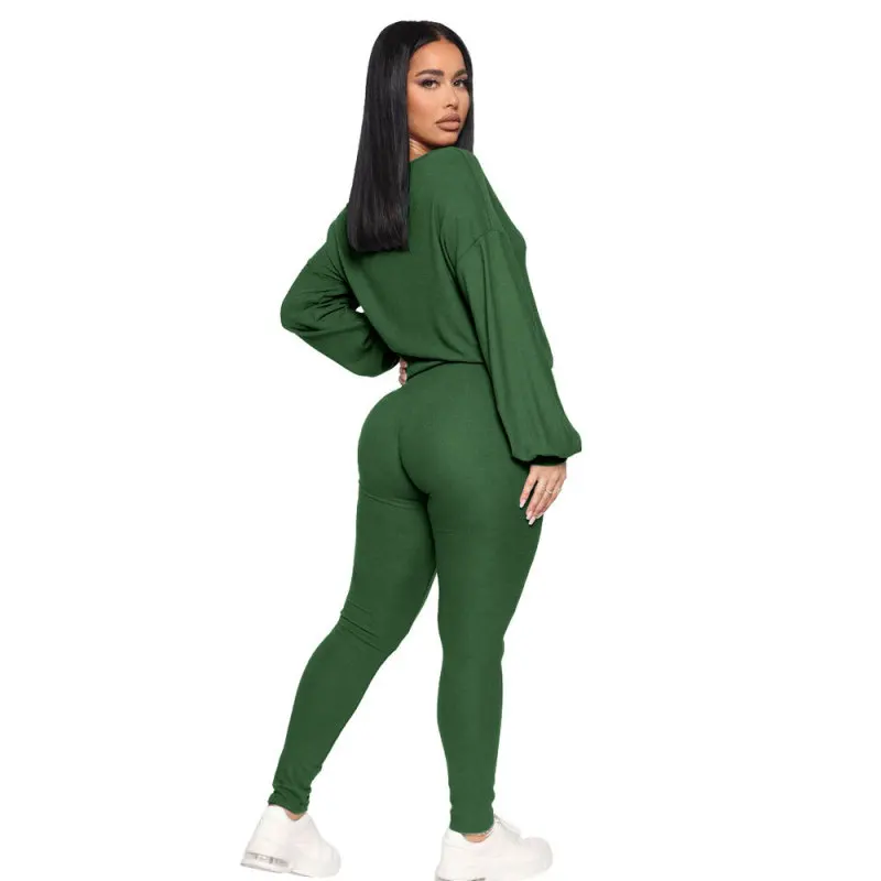 Женский костюм Новинка Весна 2021 с круглым вырезом без бретелек длинным рукавом