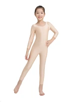 speerise children fresh long sleeve unitard skin tight jumpsuit spandex full body scoop neck ballet costumes for kids