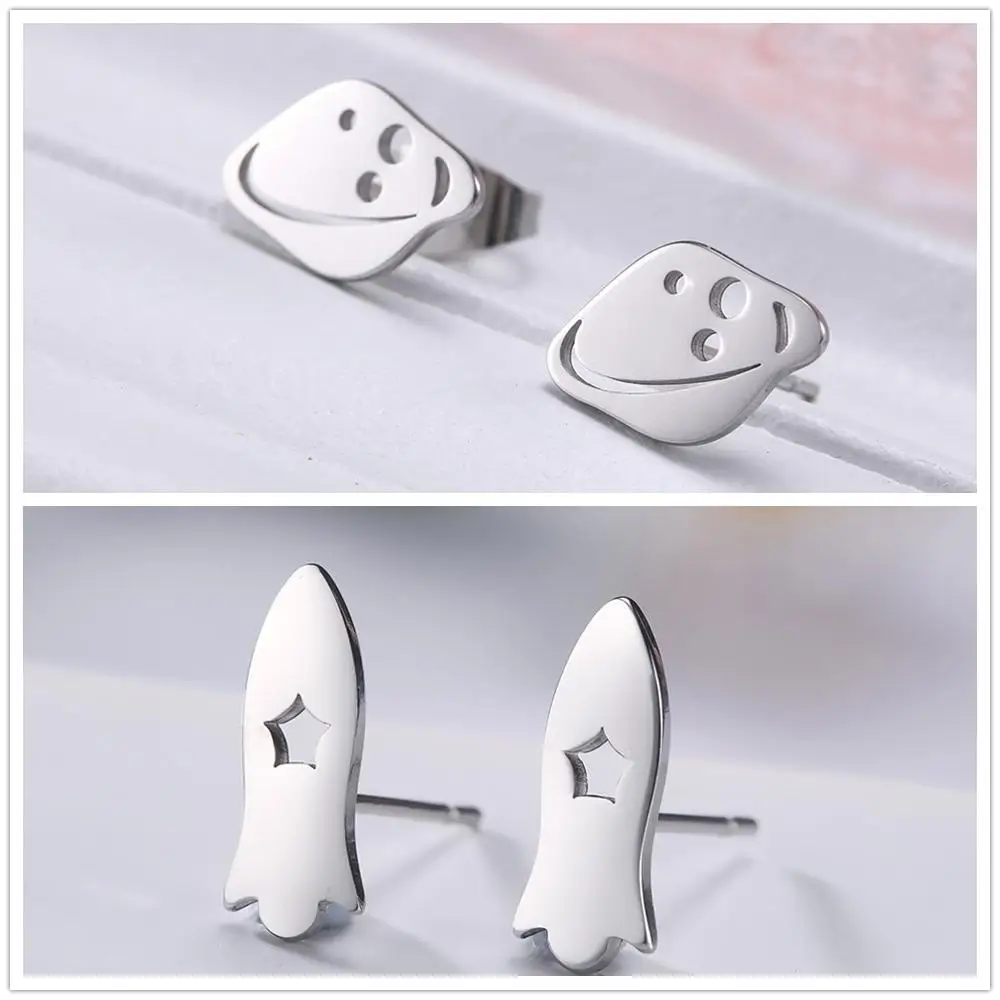 Женские серьги-гвоздики из нержавеющей стали с планетами | Украшения и