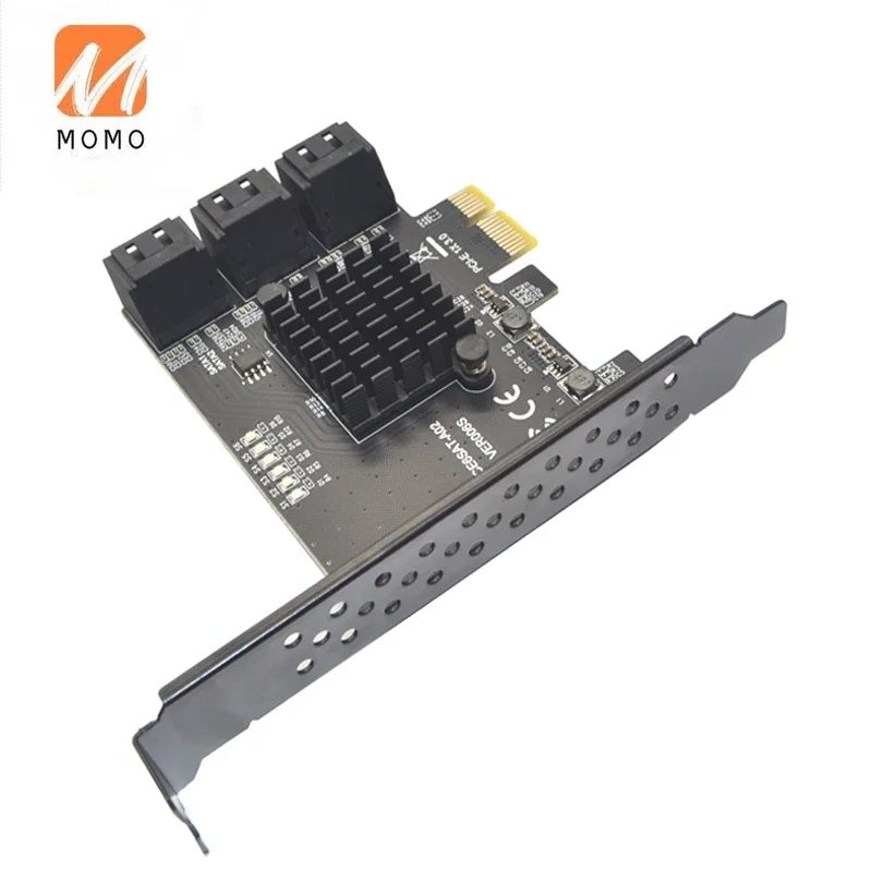 

PCI-E 6ports SATA Card PCI-E 4X Cards PCI Express to SATA 3.0 6 ports SATA III 6Gbps PCIE X4 Expansion Adapter Boards