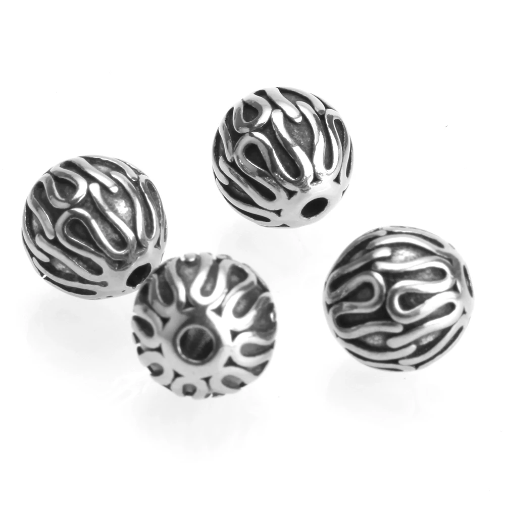 Бусины 10 мм для изготовления ювелирных изделий винтажные золотые стальные