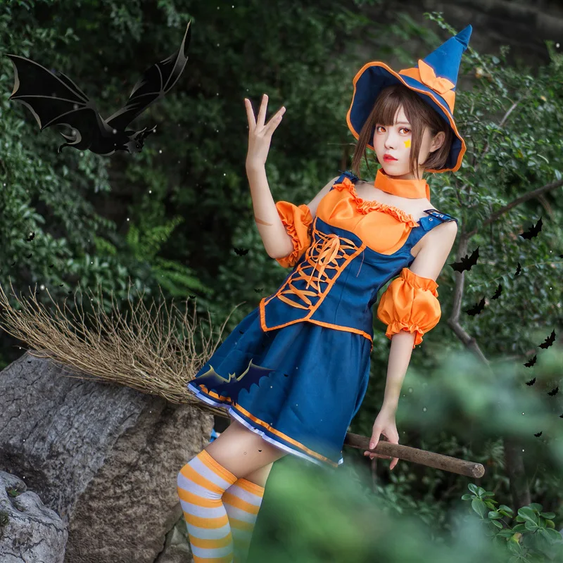 

Leopard nidalee cosplay costume Halloween charm witch 7-piece set.
