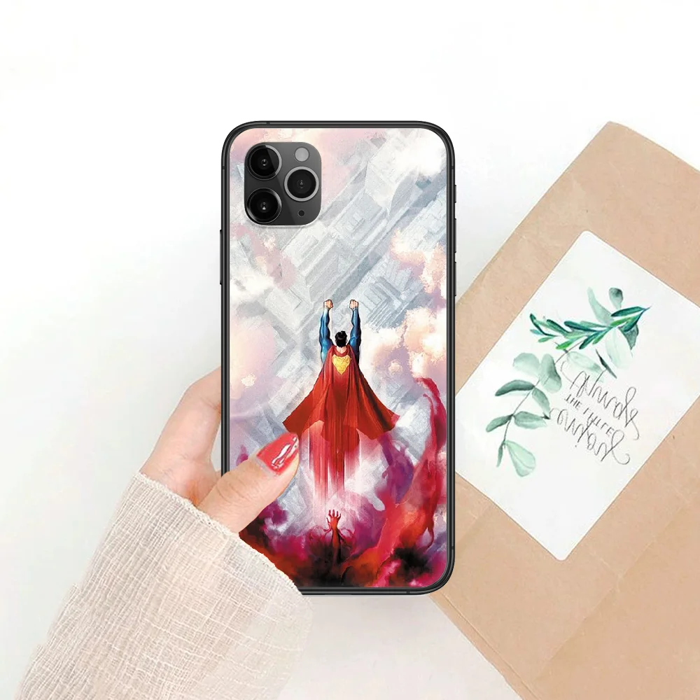 

Super Hero Supermans Phone Case Cover Hull For iphone 5 5s se 2 6 6s 7 8 12 mini plus X XS XR 11 PRO MAX black fashion