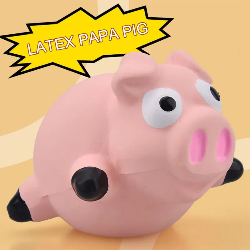 Мультфильм Круглый из латекса свинья игрушка для собак молярная чистки зубов