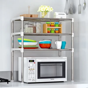 23 layer microwave oven shelf stainless steel vertical spice shower gel debris storage rack bathroom kitchen accessories free global shipping