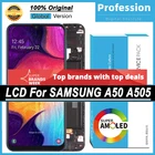 100% Оригинальный 6,4 ''AMOLED дисплей для Samsung Galaxy A50 2019 A505FDS A505F A505FD A505A Полный ЖК сенсорный экран + Сервисный пакет