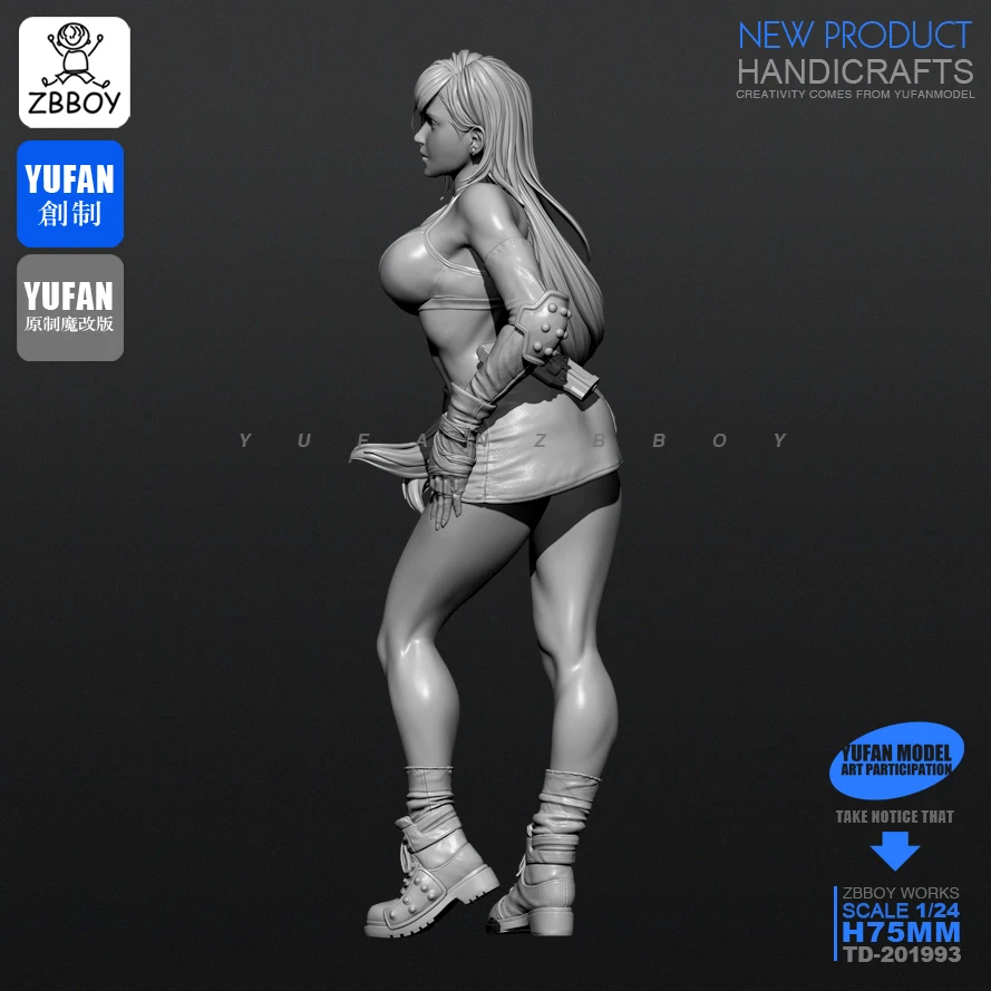 

1/24 Resin Figures Kits Beauty goddess assembled model 75MM TD-201993