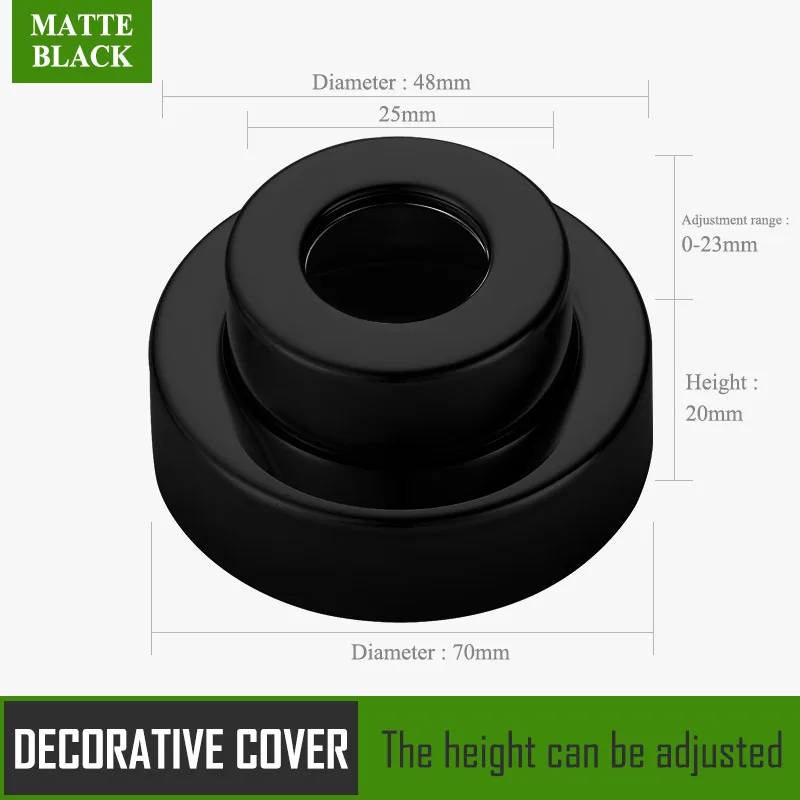 

New 304 Stainless Steel Water Pipe Decorative Cover Shower Accessories Bathroom Faucet Fixing Kit For Shower Mixer