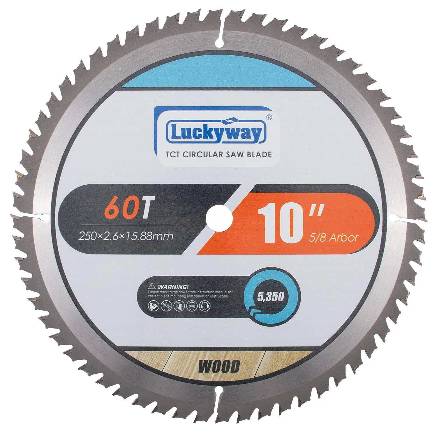Luckyway 12-дюймовый торцовочный пильный диск 80T с 1-дюймовым дисковым пилом для резки