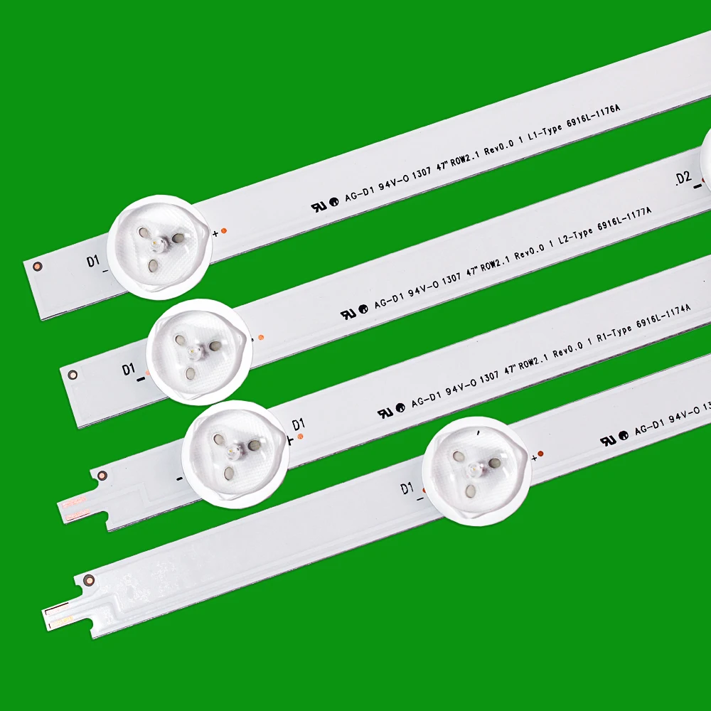 Новая светодиодная подсветка для LG 47 дюймов LC470DU 47LN5200 47LN5400-CN 47LN5700 47LA620V 6916L-1174A 6916L-1175A 6916L-1176A 6916L-1177A.