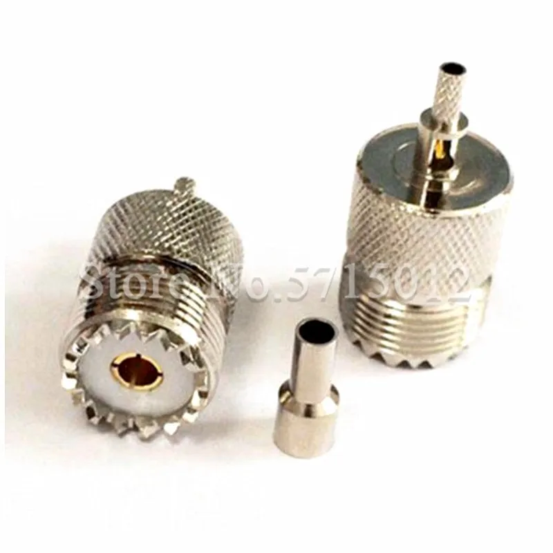 

2pcs UHF Pure Copper Famale Head Socket (SL16)K-1.5 RF Coaxial Connector For Connect RG174 RG316 Cable