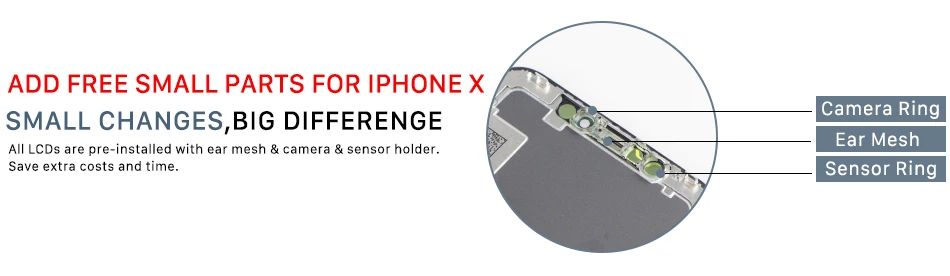 10 шт. Высокое качество ЖК-дисплей для iPhone X Жесткий OLED дисплей экран Замена с 3D сенсорный дигитайзер сборка DHL