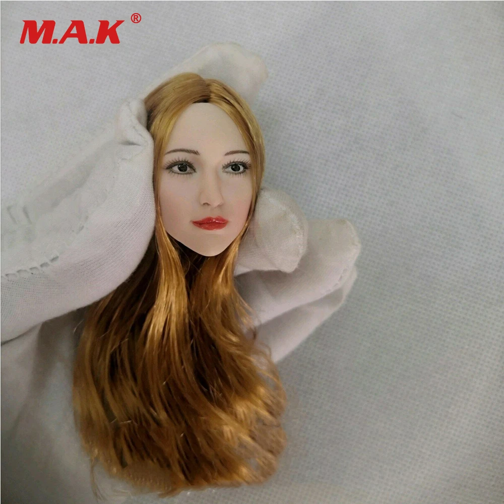 1/6 весы GLF женская голова резьба Модель длинные волосы молодая девушка куклы Fit 12