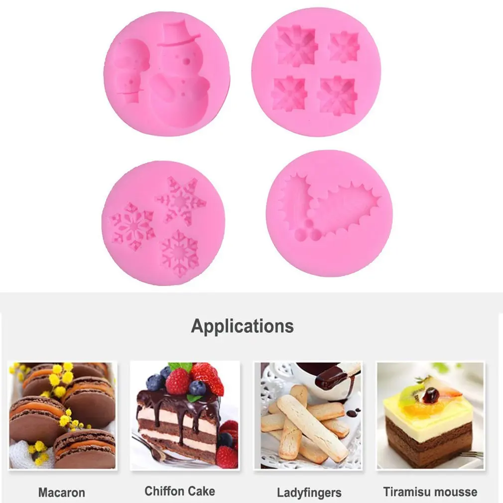 

Creative DIY Food-grade Silicone Mold Cake Baking Mold Chocolate Mold Snowman Snowflake Christmas Cake Mold Baking Tools
