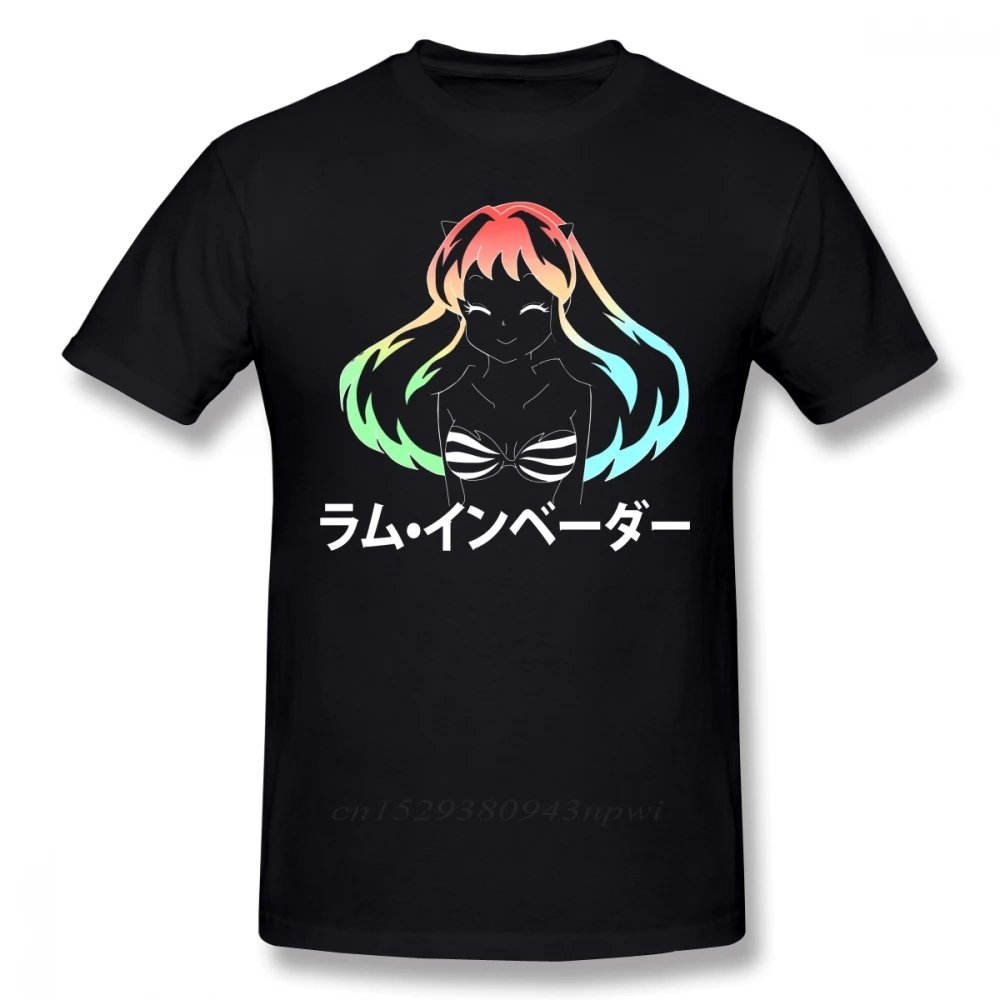 Ranma футболка LUM INVADER Black Ver забавная с коротким рукавом модная мужская графическая