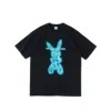 

New fashion brand rabbit print oversize cotton basic couple short sleeve T-shirt in spring and summer 2020