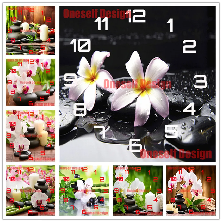 

2021 г., популярная Алмазная картина с цветочным рисунком, 5d, часы, стразы, картины, украшение для дома, набор для алмазной живописи