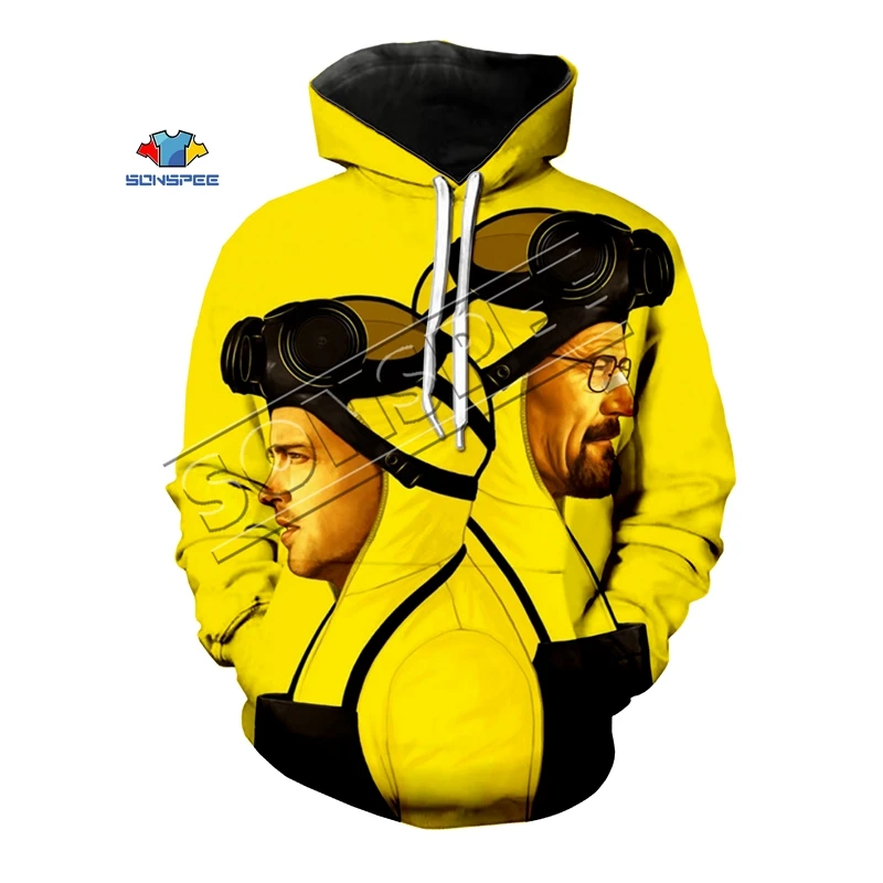SONSPEE Новая мужская и женская модная толстовка с 3D принтом сериала Breaking Bad на