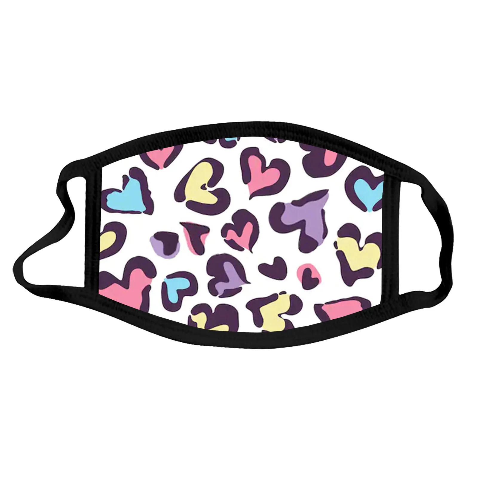 Принт красное сердце Маска для женщин и мужчин защитная рта многоразовая