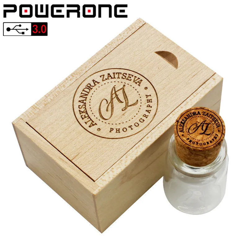Флеш-накопитель POWERONE usb 3 0 в виде бутылки для желаний 4 ГБ 16 32 64 128 плавающая бутылка