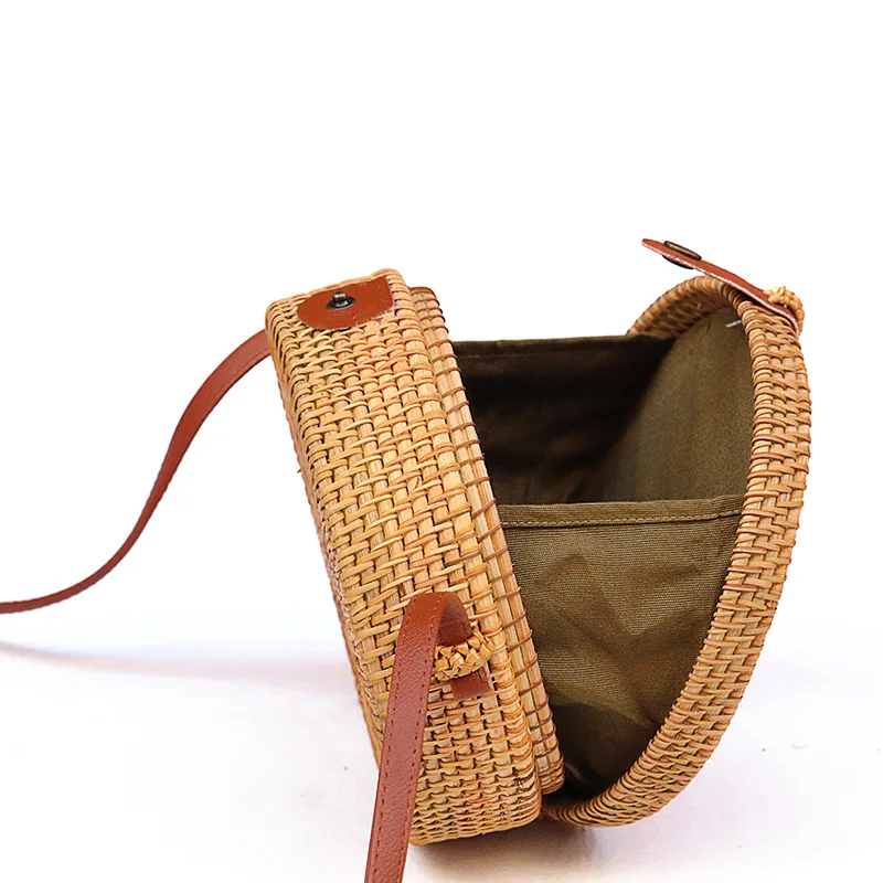 Соломенная Сумка для женщин круглая плетеная винтажная сумка ручной работы