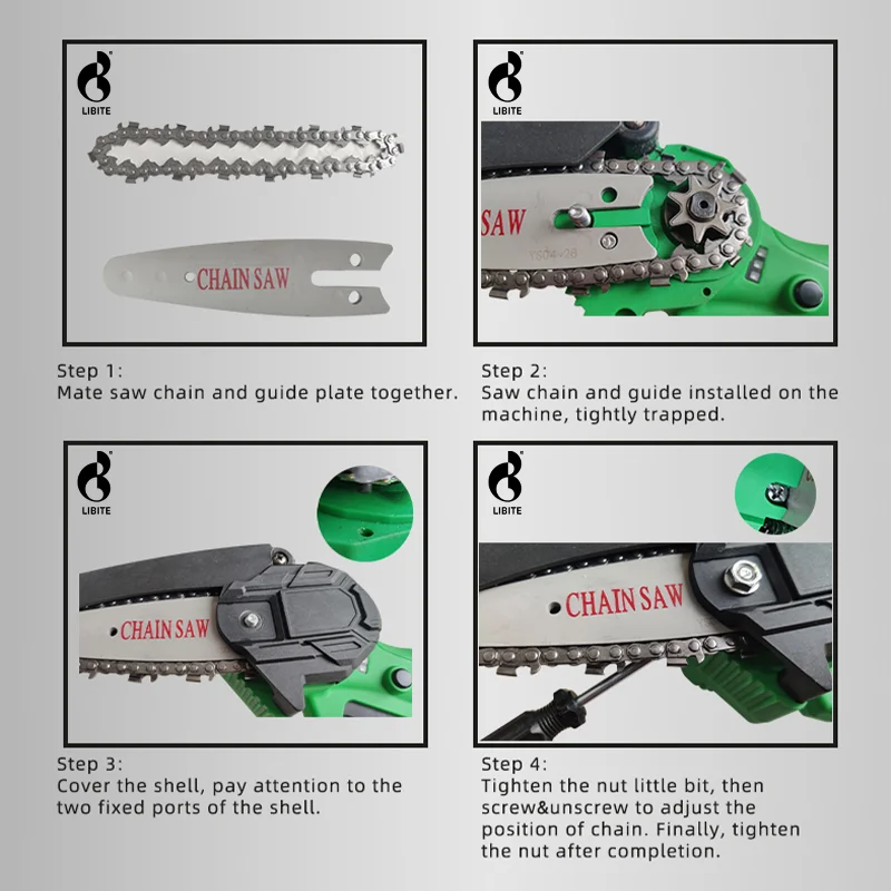 Electric Mini Chain Saws Pruning ChainSaw Cordless Garden Tree Bush Cuttting Trimming Saw For Wood Cutting With Lithium Battery |