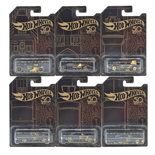 50ZN-6pcs Original Hot Wheels Car Model 1:64 Diecast Limited Collector Edition 50th Anniversary of Rambogini Honda Ford Metal Boys Toys - Цвет: 50ZN-6pcs