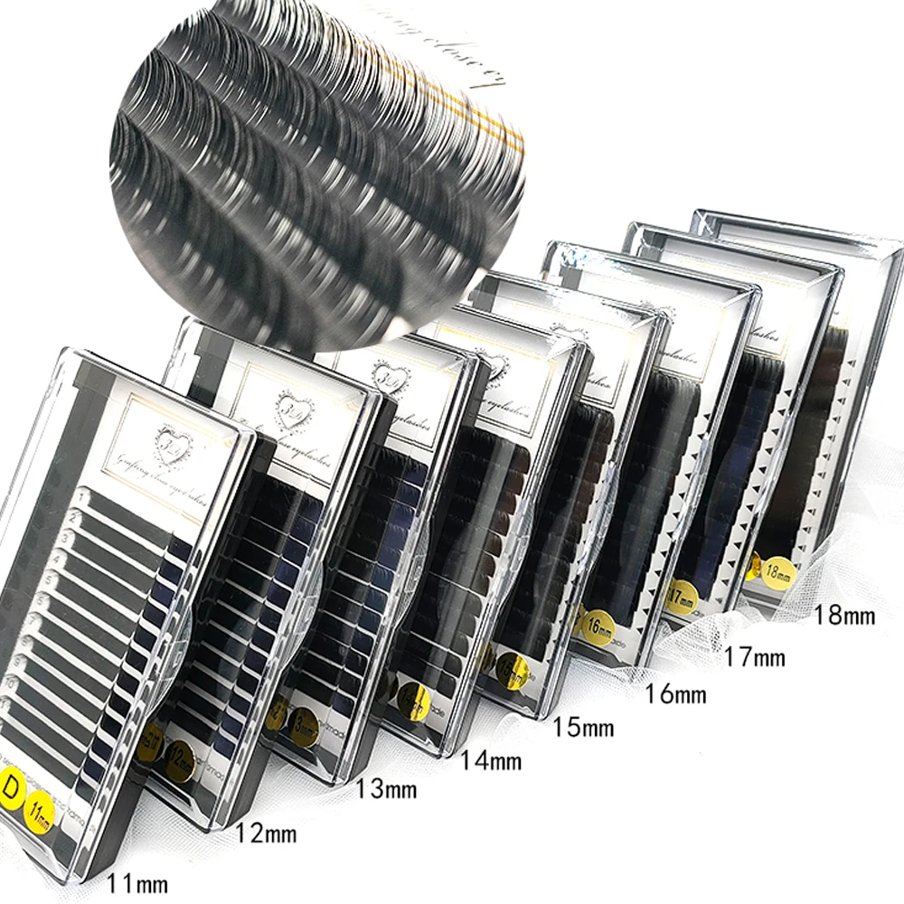Новинка 10 коробок русские объемные ресницы C D Curl 8-18 мм шелковые норковые оптовая