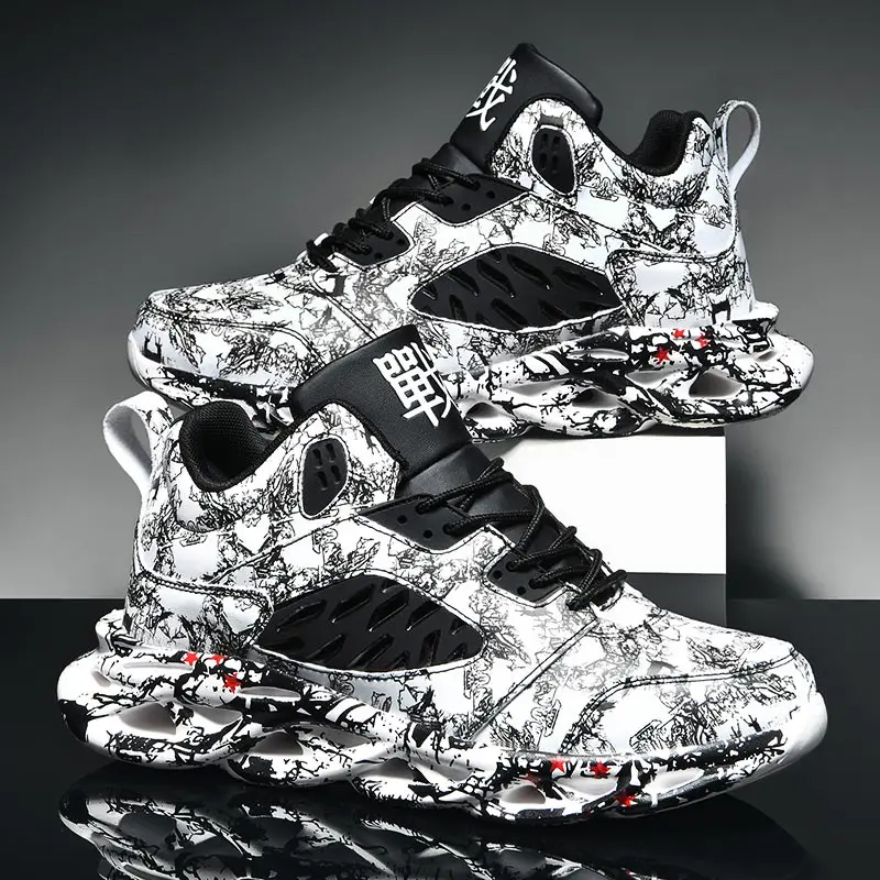 Из искусственной кожи Cushion беговые мужские белые кроссовки для мужчин Спортивная