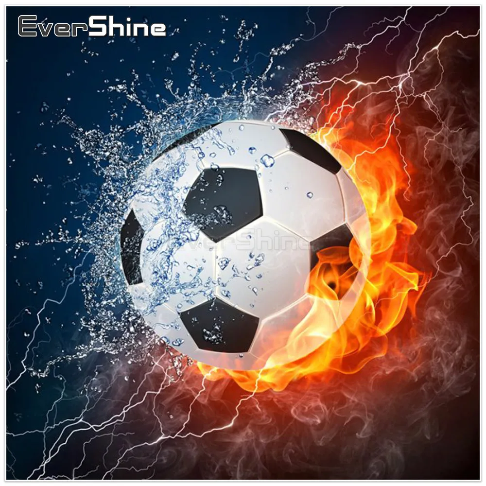EverShine Новое поступление Алмазная вышивка Футбол 5D DIY алмаз болит полный плацу