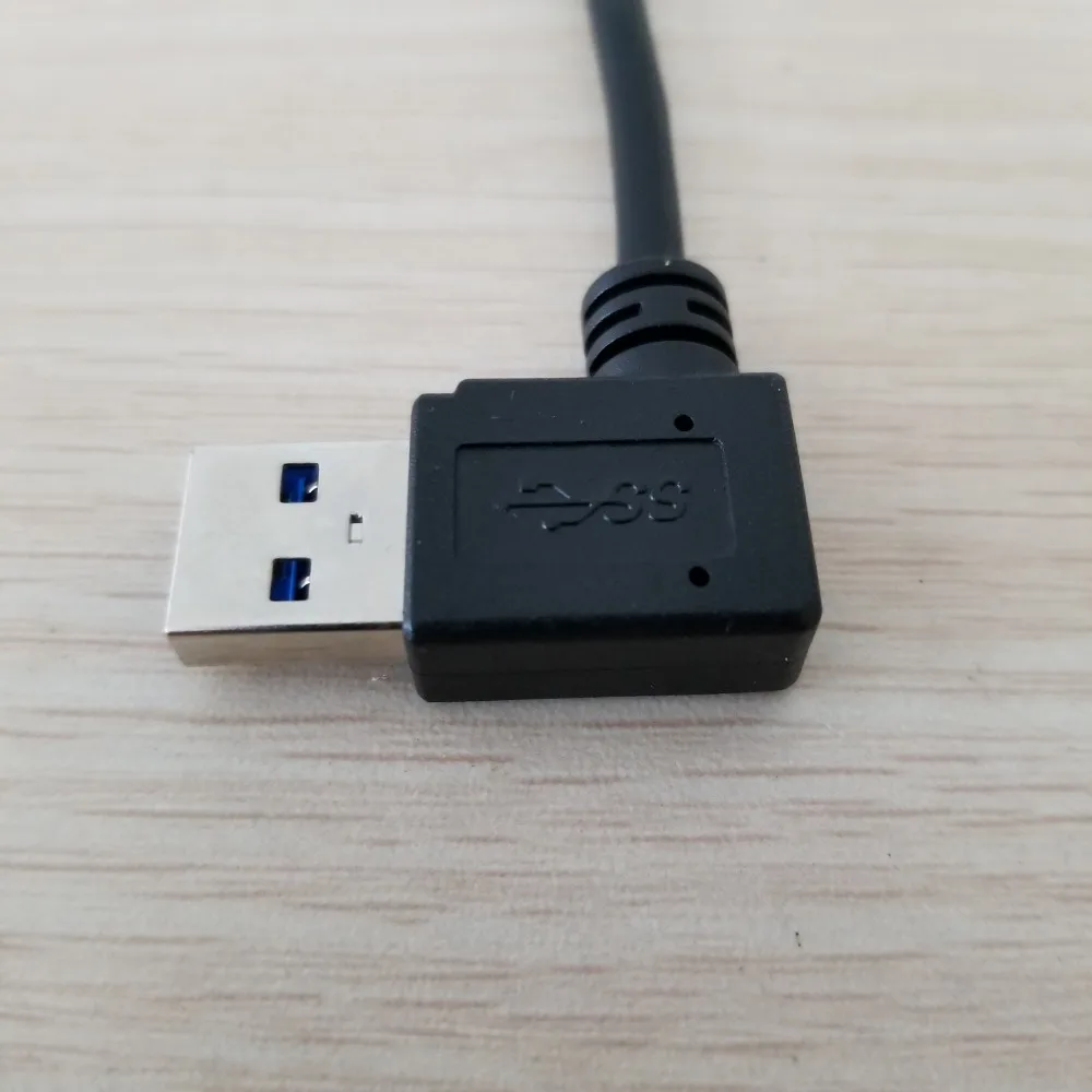 90 Degree Right Angle USB 3.0 Type A to Micro Power Data Extension Cable Male for Hard Drive Note3 Phone 20cm |
