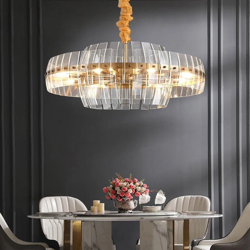 Living room chandelier after modern minimalist Nordic creative lighting restaurant designer villa light luxury bedroom crystal | Освещение