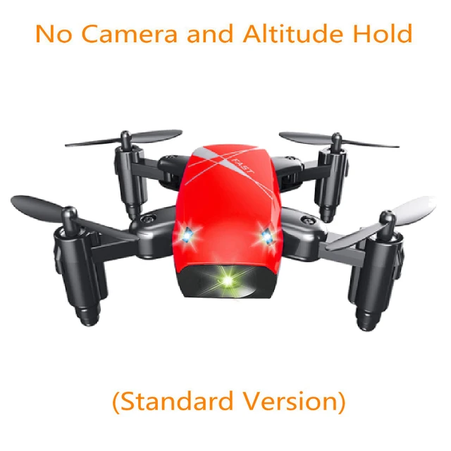 red no camera Радиоуправляемый квадрокоптер S9 S9W S9HW мини-Дрон с камерой HD wifi FPV складной Дроны для селфи Профессиональный карманный микро-Дрон вертолет - Цвет: red no camera