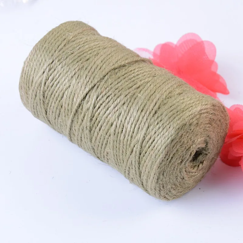 

100m Natural Jute Baker Twine Burlap String Hemp Rope Party Wedding Gift Wrapping Cords Thread DIY Scrapbooking Florists Craft