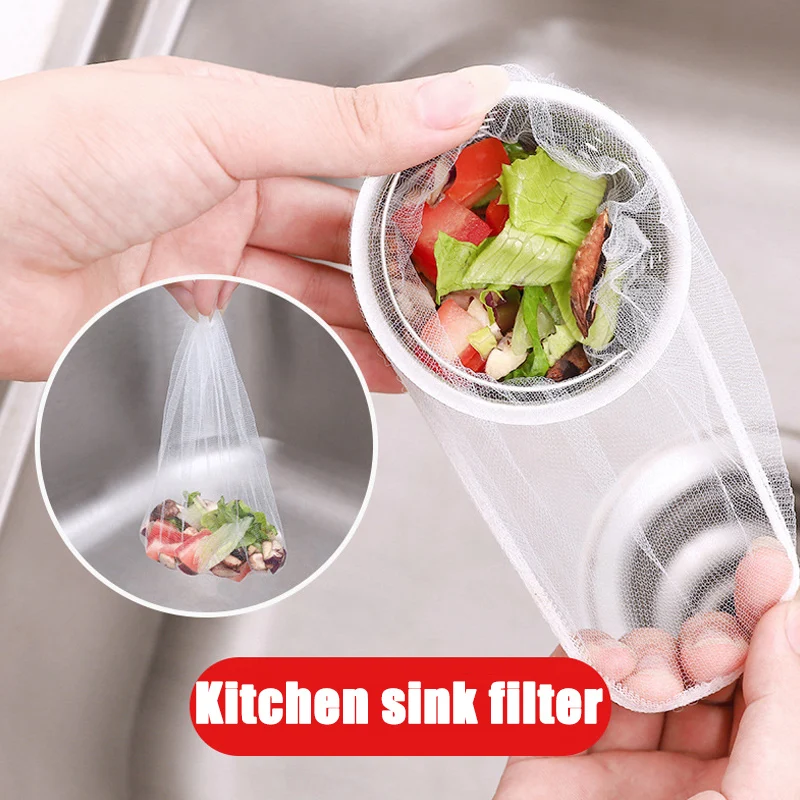 

30/100 Pcs Kitchen Sink Strainer Filter Screen Bag Garbage Sewer Net Portable Drain Strainerfor Bathroom Kitchen Accessories
